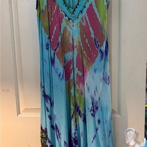 TRUE ROCK Colorful Tie-Dye Maxi Dress